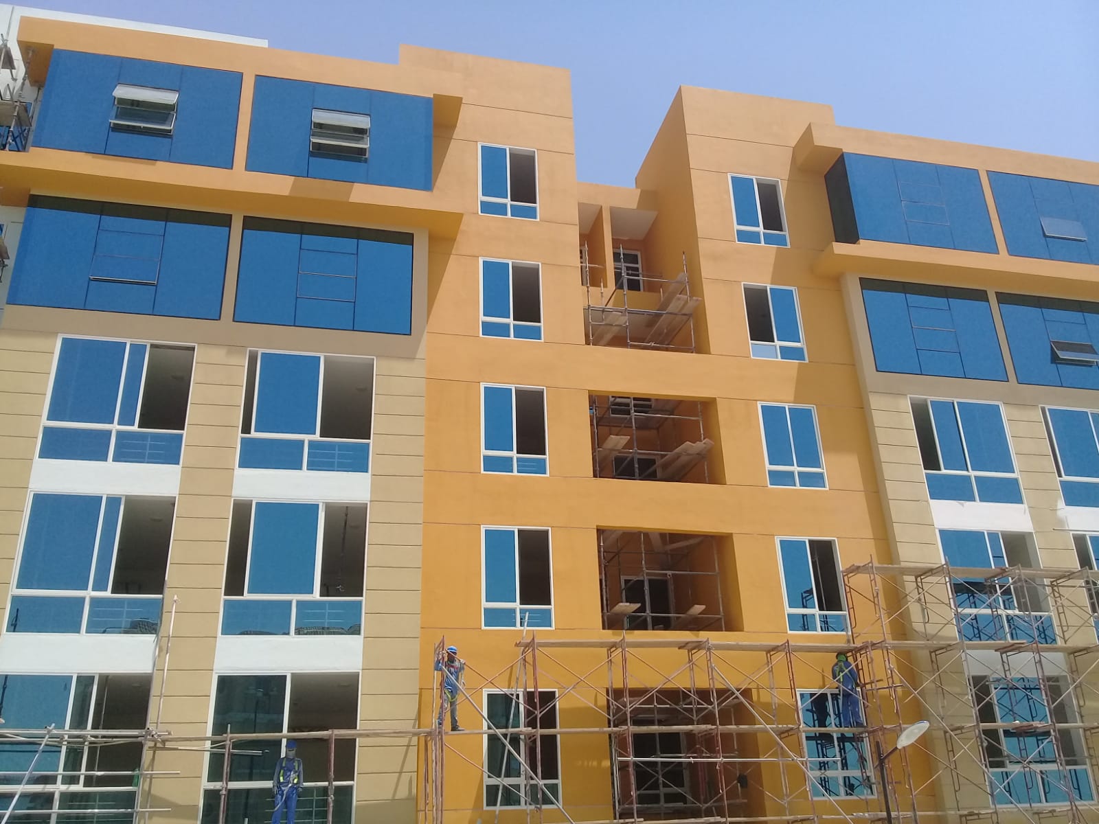 Aluminium & Glazing Work for Doors, Windows & Curtin Wall for Apartments Complex